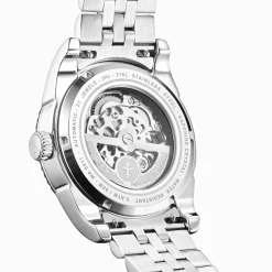 Online Montre automatique argentée de 41 mm avec cadran noir Homme Montres|Montres