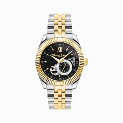 Cheap Montre automatique bicolore avec 41 mm et cadran noir Homme Montres|Montres
