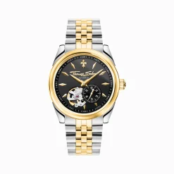 Shop Montre automatique bicolore de 36 mm avec emblème de lys Femme Montres|Montres Pour Femmes