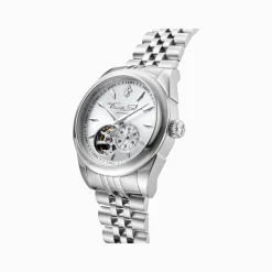 Sale Montre automatique en argent de 36 mm avec emblème de lys Femme Montres|Montres Pour Femmes