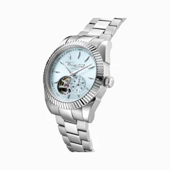 Fashion Montre automatique en argent de 36 mm avec cadran bleu glacier Femme Montres|Montres Pour Femmes