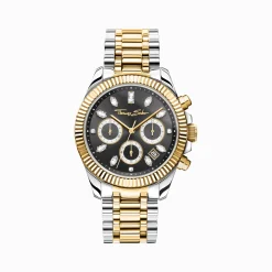 Best Sale Montre DivineChrono, placage doré et cadran noir Femme Montres|Montres Pour Femmes
