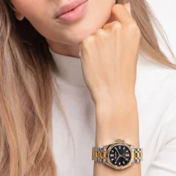 Outlet Montre pour femme bicolore or argent Femme Montres|Montres Pour Femmes