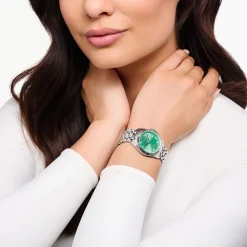 Best Sale Montre pour femme Divine Green avec cadran en vert argenté Femme Montres|Montres Pour Femmes