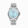 Outlet Montre pour femme Divine Blue avec cadran bleu clair et pierres blanches argent Femme Montres|Montres Pour Femmes