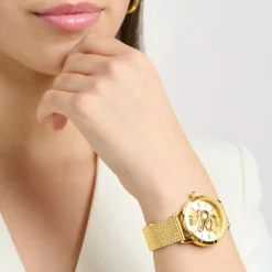 New Montre pour femme serpent en optique 3D couleur or jaune Femme Montres|Montres Pour Femmes