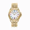 Hot Montre pour femmes DivineRainbow, placage doré et gemmes multicolores Femme Montres|Montres Pour Femmes