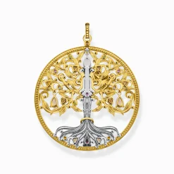 Clearance Pendentif arbre de l'amour or corbeau Femme Pendentifs|Placage Or 18 Carats - Argent 925