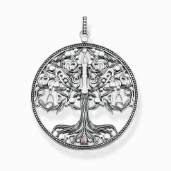 Cheap Pendentif arbre de l'amour argent pierres multicolores Femme Pendentifs