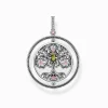 Sale Pendentif arbre de l'amour argent pierres multicolores Femme Pendentifs