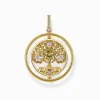 Cheap Pendentif arbre de l'amour or pierres multicolores Femme Pendentifs