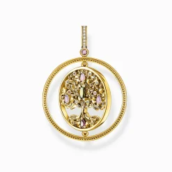 Cheap Pendentif arbre de l'amour or pierres multicolores Femme Pendentifs