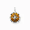 Cheap Pendentif boussole oeil-de-tigre Femme Pendentifs|Pendentifs