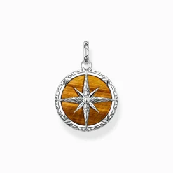 Cheap Pendentif boussole oeil-de-tigre Femme Pendentifs|Pendentifs