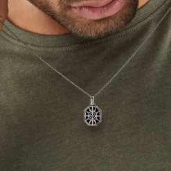 New Pendentif boussole étoile noir Femme Pendentifs|Pendentifs