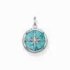 Cheap Pendentif boussole turquoise Femme Pendentifs|Pendentifs