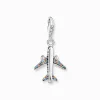 Best Pendentif Charm avec avion multicolore argent Femme Charms|Charms