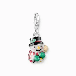 New Pendentif charm bonhomme de neige argent Femme Charms|Charms