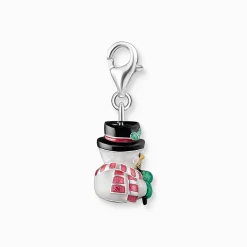 New Pendentif charm bonhomme de neige argent Femme Charms|Charms