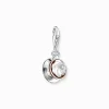 Discount Pendentif Charm café viennois avec pierre blanche argent Femme Charms|Charms