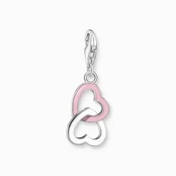 Best Sale Pendentif Charm cœur rose argent Femme Charms|Charms