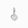 Store pendentif Charm cœur scintillant Femme Charms|Charms