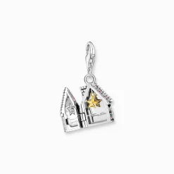 Outlet Pendentif Charm en forme de maison en pain d’épices avec de nombreux détails en argent Femme Charms|Charms