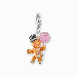 Flash Sale Pendentif Charm en forme de bonhomme de pain d’épices en argent Femme Charms|Charms