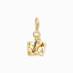 Flash Sale Pendentif Charm en forme de lettre et enveloppe doré Femme Charms|Charms