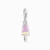Cheap Pendentif Charm glace multicolore avec pierres blanches argent Femme Charms|Charms