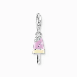 Cheap Pendentif Charm glace multicolore avec pierres blanches argent Femme Charms|Charms
