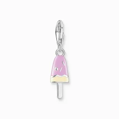 Cheap Pendentif Charm glace multicolore avec pierres blanches argent Femme Charms|Charms