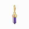 Best Sale Pendentif Charm hexagone avec imitation améthyste plaqué or Femme Charms|Charms