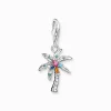 Cheap Pendentif Charm palmier multicolore argent Femme Charms|Charms