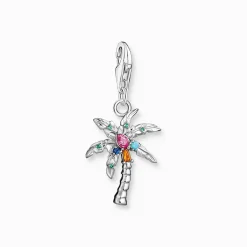 Cheap Pendentif Charm palmier multicolore argent Femme Charms|Charms
