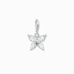 Best Pendentif Charm papillon pierres blanches Femme Charms|Charms
