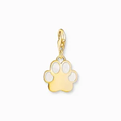 Shop Pendentif Charm patte de chien orné d’émail à froid blanc Femme Charms|Charms