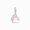 Cheap Pendentif Charm patte rose argent Femme Charms|Charms