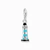 Hot Pendentif Charm phare turquoise argent Femme Charms|Charms