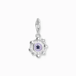 Flash Sale Pendentif Charm phases lunaires avec imitation grès en argent noirci Femme Charms|Charms