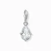 Cheap pendentif Charm pierre blanche goutte Femme Charms|Charms