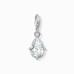 Cheap pendentif Charm pierre blanche goutte Femme Charms|Charms