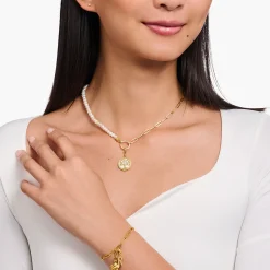 Clearance Pendentif Charm rond à motif d’arbre de vie doré Femme Charms|Charms