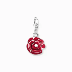 Flash Sale Pendentif Charm rose rouge argent Femme Charms|Charms
