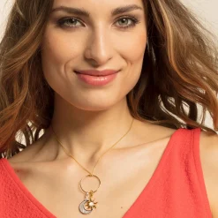 Shop pendentif Charm soleil avec nacre Femme Charms|Charms