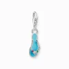 Cheap Pendentif Charm tong turquoise avec pierres multicolores argent Femme Charms|Charms
