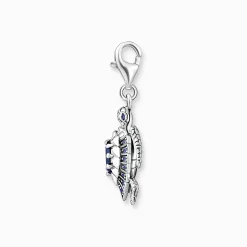 Flash Sale Pendentif Charm tortue avec des pierres bleues Femme Charms|Charms