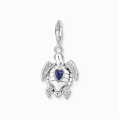 Flash Sale Pendentif Charm tortue avec des pierres bleues Femme Charms|Charms
