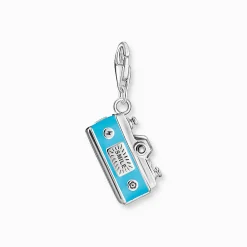 Hot Pendentif Charm turquoises caméra rétro argent Femme Charms|Charms