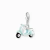 Outlet Pendentif Charm turquoises scooter argent Femme Charms|Charms